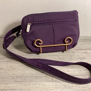 Travelon Small Nylon Crossbody Purple Travel Purse